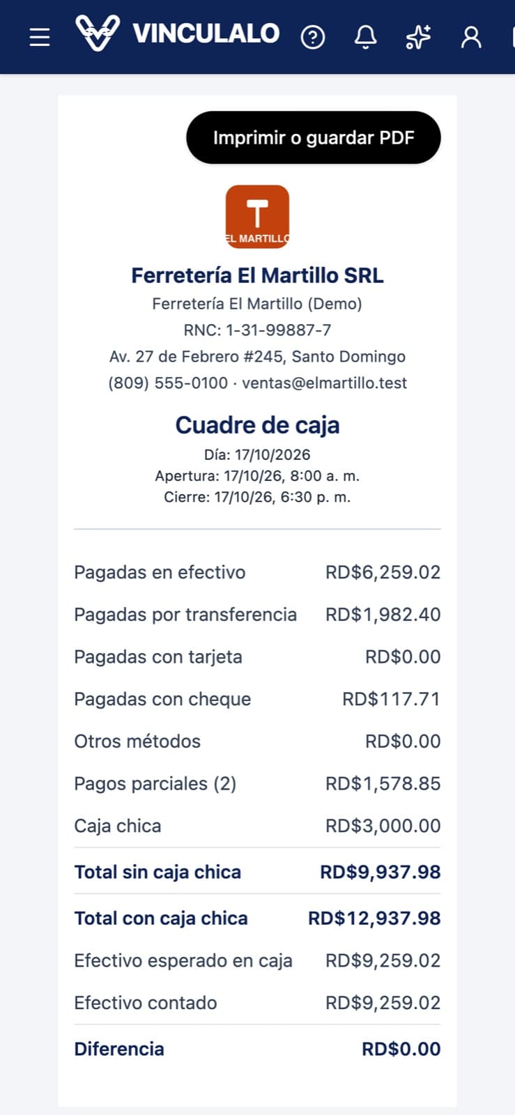 Caja cerrada y cuadrada desde el celular
